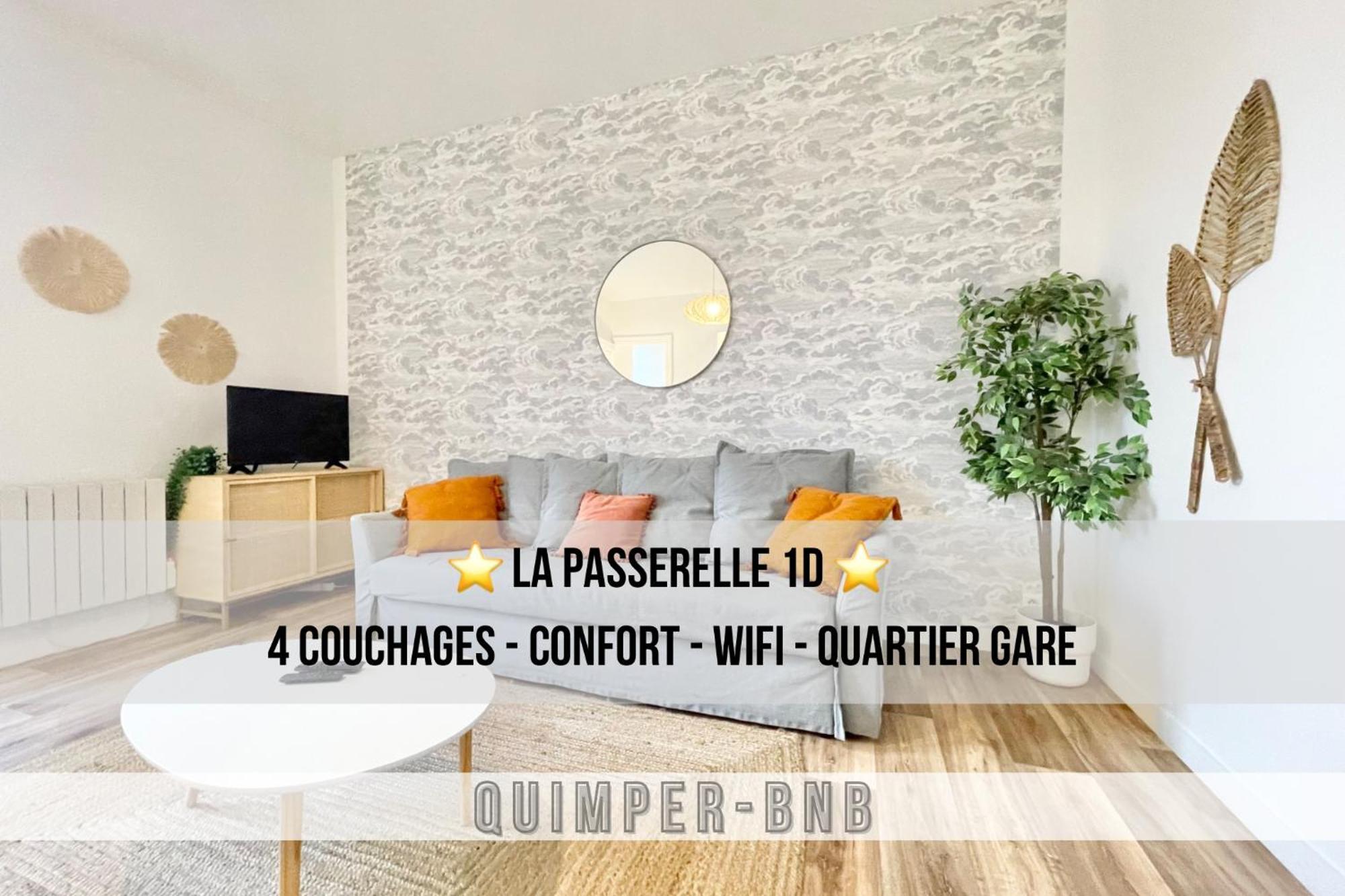La Passerelle 1D - Quartier Gare - Wifi Quimper Bagian luar foto